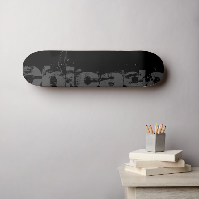 Chicago -- Urban Style - City Name Skateboard (Wall Art (Horz))