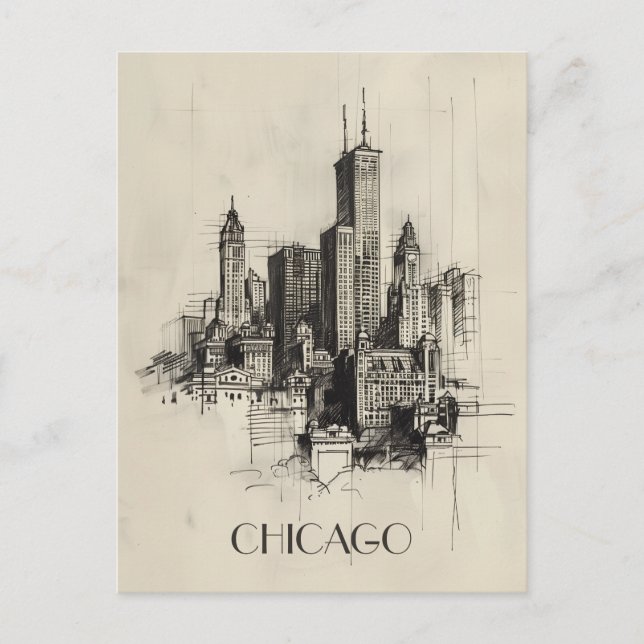 Chicago USA Travel Postcard (Front)
