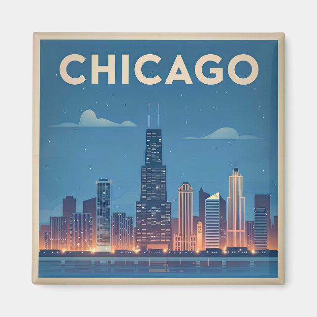Chicago USA vintage Magnet (Front)