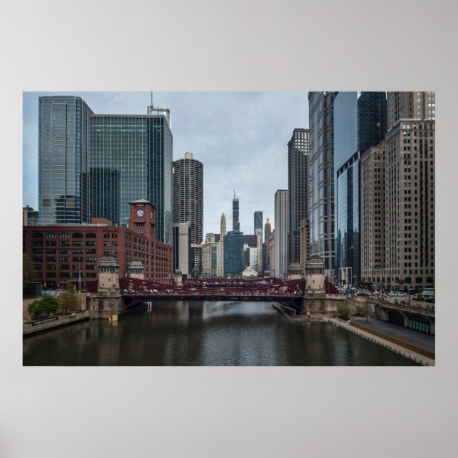 Chicago View, colorful photography Poster (Front)