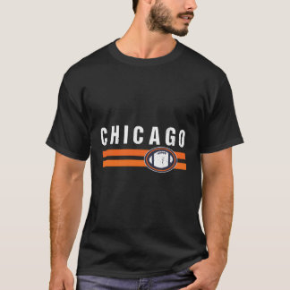 Chicago Vintage Football Blue Orange Stripe Cool C T-Shirt