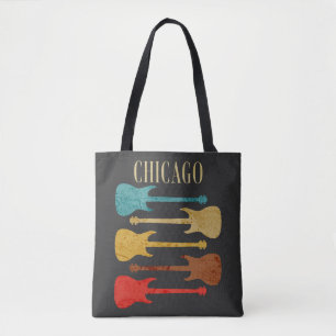 Chicago Vintage Guitars Concert Festival Souvenir Tote Bag