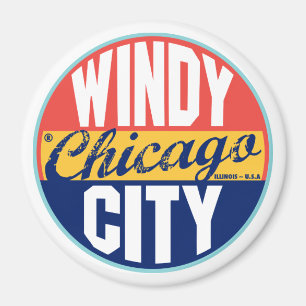 Chicago Vintage Label Magnet