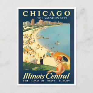 Chicago vintage travel postcard