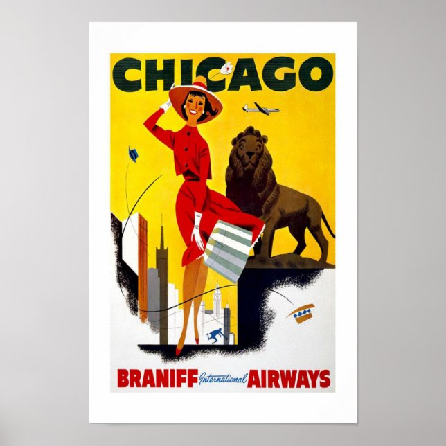 Chicago Vintage Travel Poster (Front)
