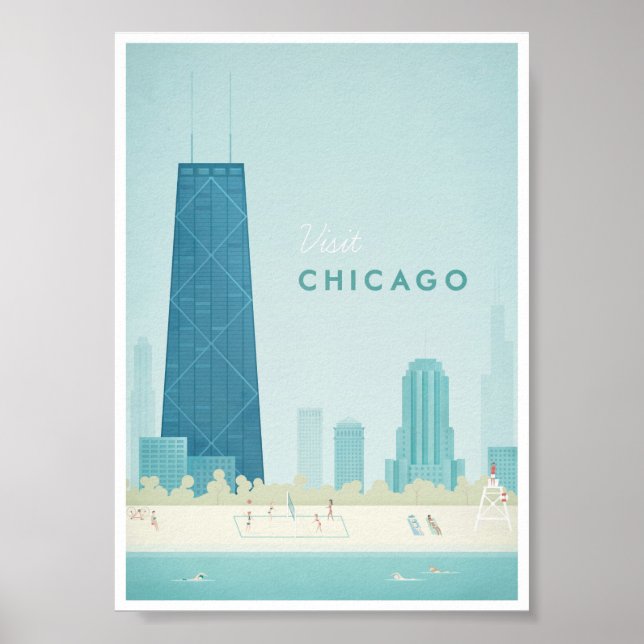 Chicago Vintage Travel Poster (Front)