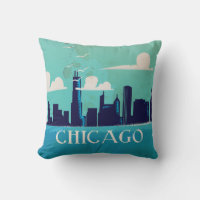 Chicago vintage travel poster