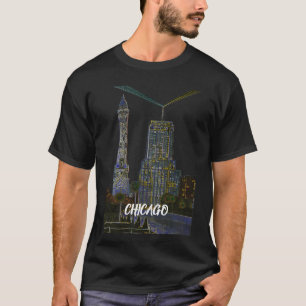Chicago Water Tower Beautiful Art Vintage T-Shirt