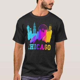 Chicago Watercolor Skyline Gift Souvenirs Chicago T-Shirt