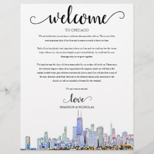 Chicago Wedding Weekend Welcome Itinerary