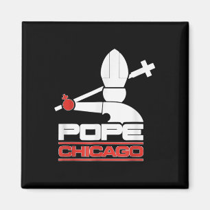 Chicago White Cassox Pope Leo T-shirt.png  Magnet