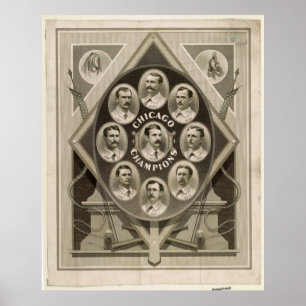 Chicago White Stockings Baseball Champions 1876-77 Poster