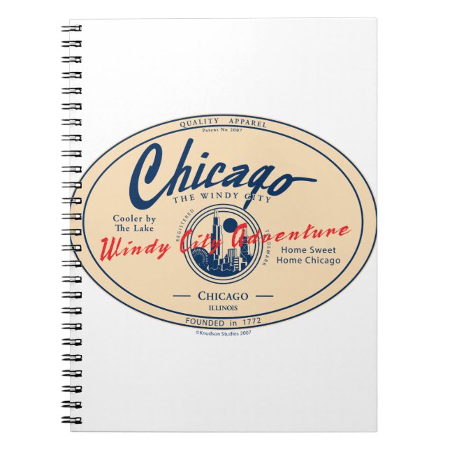 Chicago Windy City Adventure Notebook (Front)