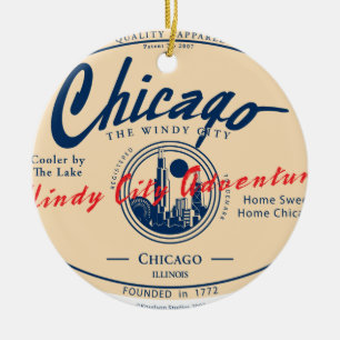 Chicago Windy City Ceramic Tree Decoration