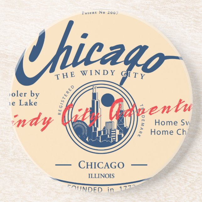 Chicago Windy City Coaster (Front)