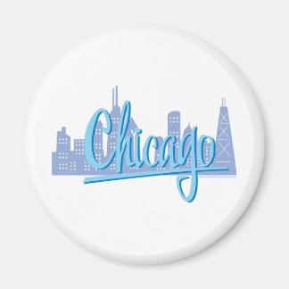 Chicago Windy City Skyline Magnet