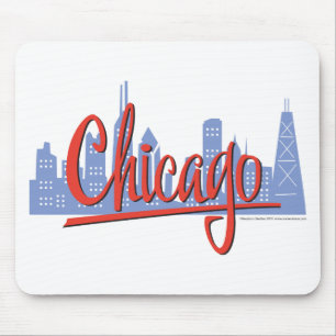 Chicago Windy City Skyline Mouse Mat