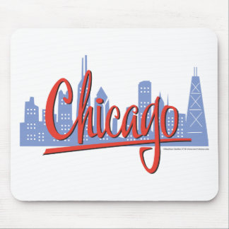 Chicago Windy City Skyline Mouse Mat