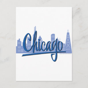 Chicago Windy City Skyline Postcard