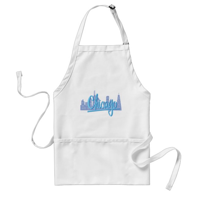 Chicago Windy City Skyline Standard Apron (Front)