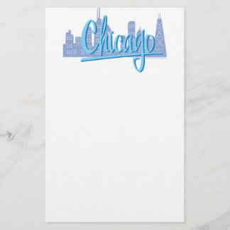 Chicago Windy City Skyline Stationery