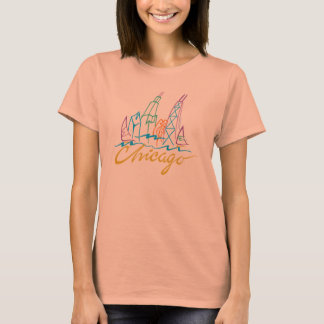 Chicago Windy City Skyline T-Shirt