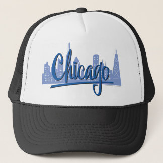Chicago Windy City Skyline Trucker Hat