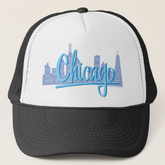 Chicago Windy City Skyline Trucker Hat