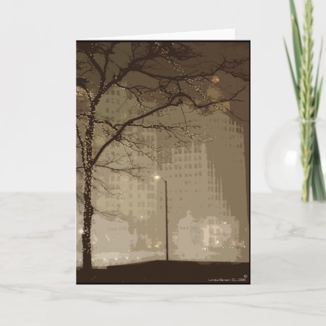 Chicago Winter Wonderland Holiday Card (Front)