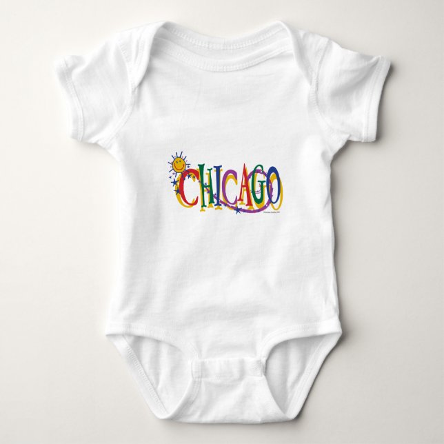 Chicago-With-SUn---KIDS Baby Bodysuit (Front)