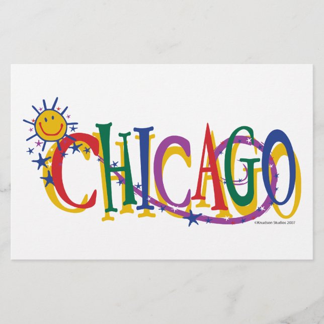Chicago-With-SUn---KIDS Stationery (Front)
