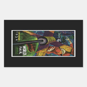 Chicago World's Fair 1934 Rectangular Sticker