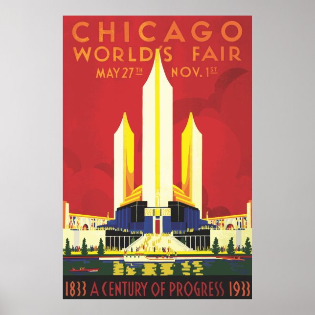 Chicago Worlds Fair Vintage Poster (Front)
