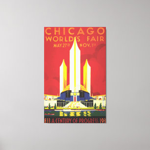 Chicago Worlds Fair Vintage Poster Canvas Print