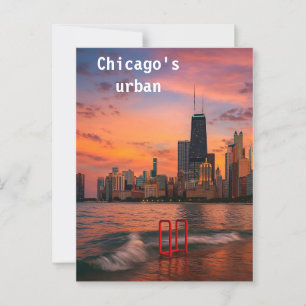 Chicago's urban beauty bathed in golden light.🧡🏢 postcard