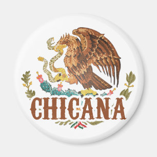 Chicana Mexico Coat of Arms Magnet