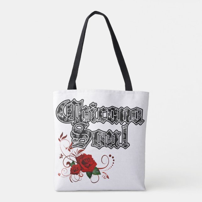Chicana Soul Bandanna print shopping Tote Bag (Back)
