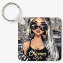 Chicana style keychain