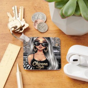 Chicana style keychain