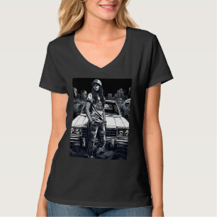 Chicana Style Lowrider Clothes Women Mexican Ameri T-Shirt