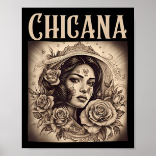 Chicana Style Tattoos Clothes Women Mexican Americ Poster