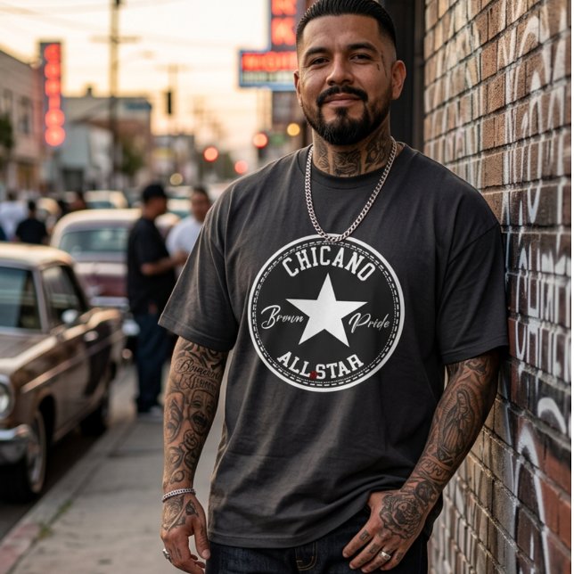 Chicano all star Brown Pride T-shirt (Chicano all star Brown Pride T-shirt)