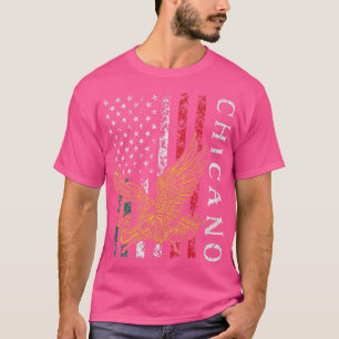 Chicano Meico US Flag Meican Pride Latino Dad 4th T-Shirt