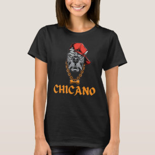 Chicano Pride Pitbull Bully Lowrider Mexican Latin T-Shirt