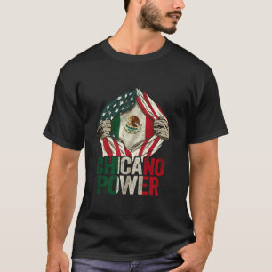 Chicano Shirt Funny USA Flag Mexican Flag Chicano 