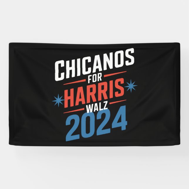 Chicanos for Harris Walz 2024 Presidential  Banner (Horizontal)