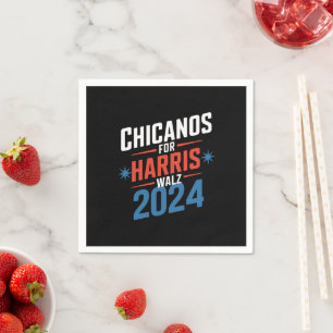 Chicanos for Harris Walz 2024 Presidential Napkin