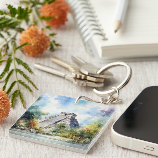 Chichen Itza Key Ring (Front Right)