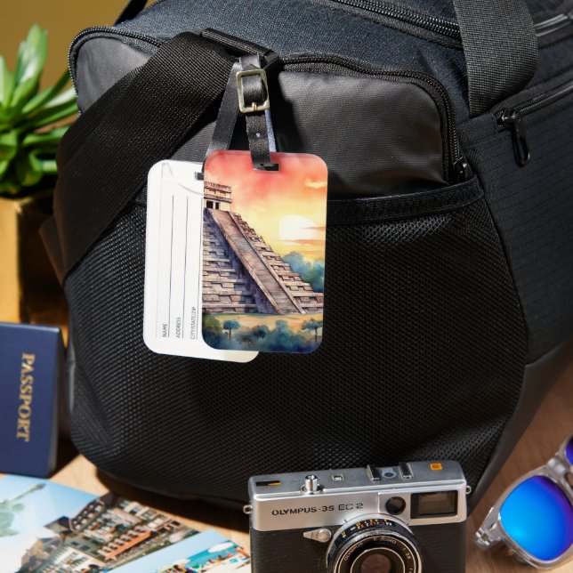 Chichen Itza Luggage Tag (Front & Back)