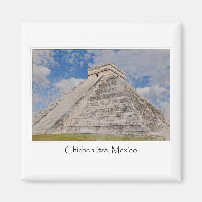 Chichen Itza Mayan Temple in Mexico Magnet (Front)